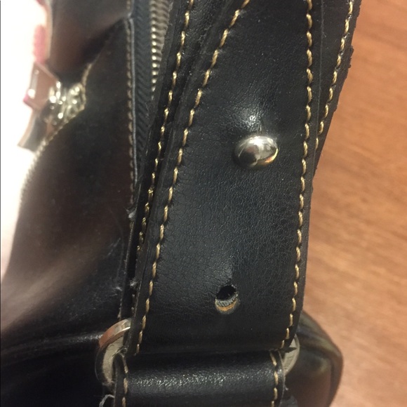 La Philipe Baguette Bag with Hibiscus aplique - Picture 8 of 8